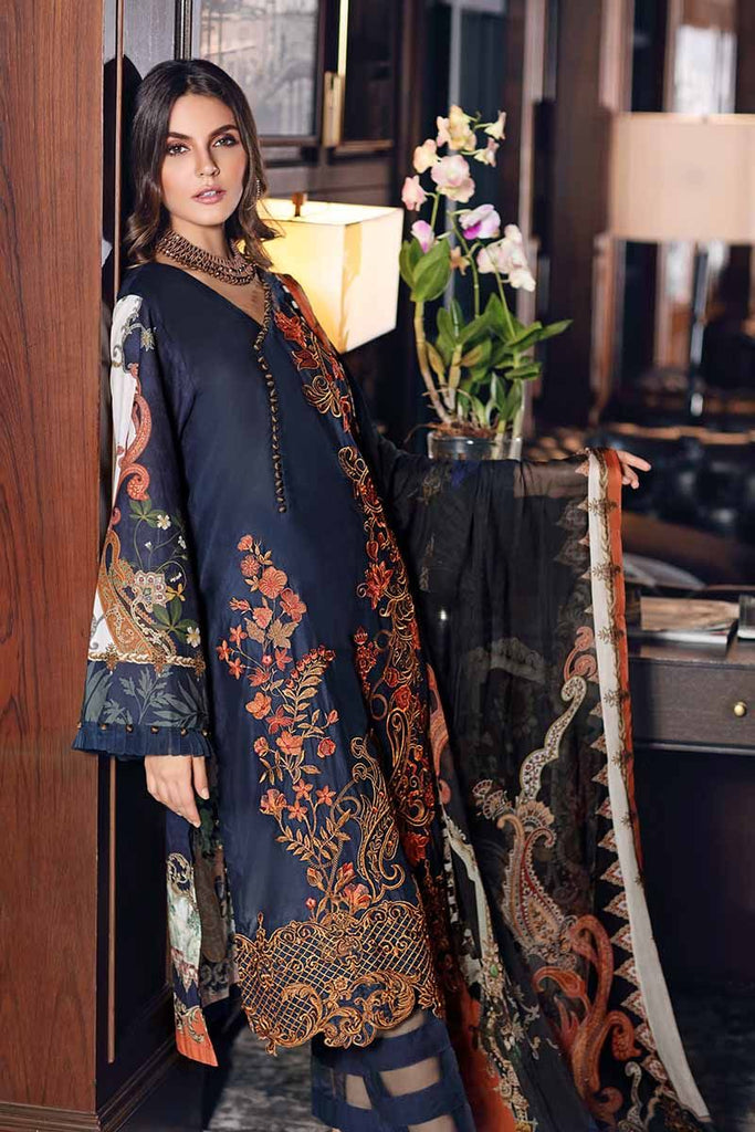 Gul Ahmed Cambric Collection 2019 – 3 PC Embroidered Tissue Silk – SSM-29