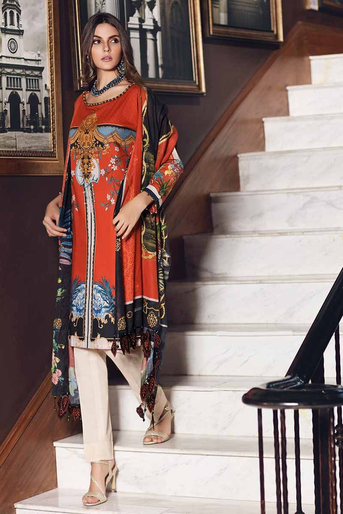 Gul Ahmed Cambric Collection 2019 – 3 PC Printed Cotton Net – CN-6