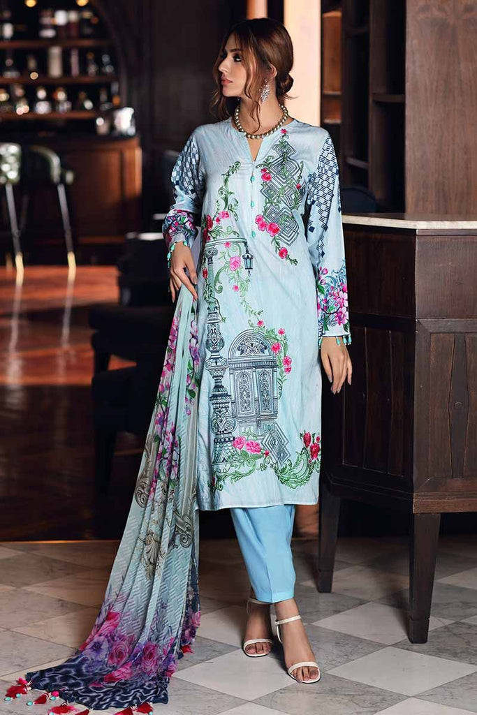 Gul Ahmed Cambric Collection 2019 – 3 PC Premium Embroidered Chiffon – BM-132