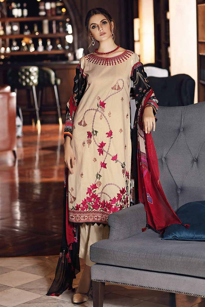 Gul Ahmed Cambric Collection 2019 – 3 PC Embroidered Tissue Silk – SSM-28