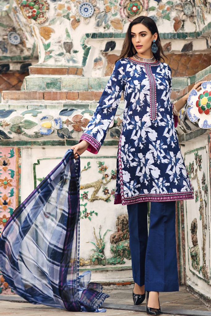 Gul Ahmed Summer 2020 – Premium Collection – 3 PC Embroidered Lawn Suit with Chiffon Dupatta BM-127