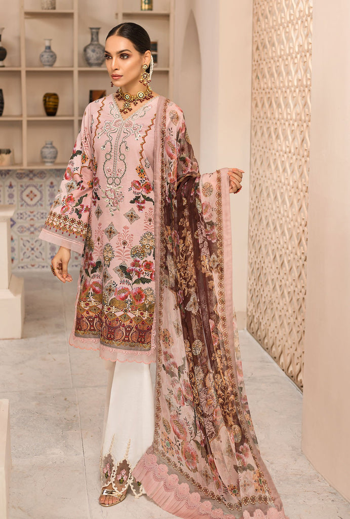 Shanaya by Saadia Asad Festive Lawn Collection 2019 – D11 Tea Pink