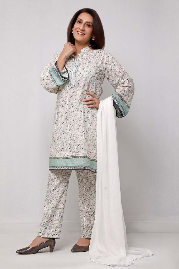 Gul Ahmed Summer Basic Lawn 2021 · 1PC Unstitched Printed Lawn Fabric SL-913 B