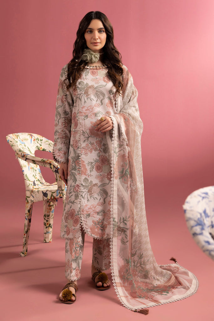 Alizeh Sheen Spring Prints Lawn – SUNSET BLUSH- 3PC SUIT