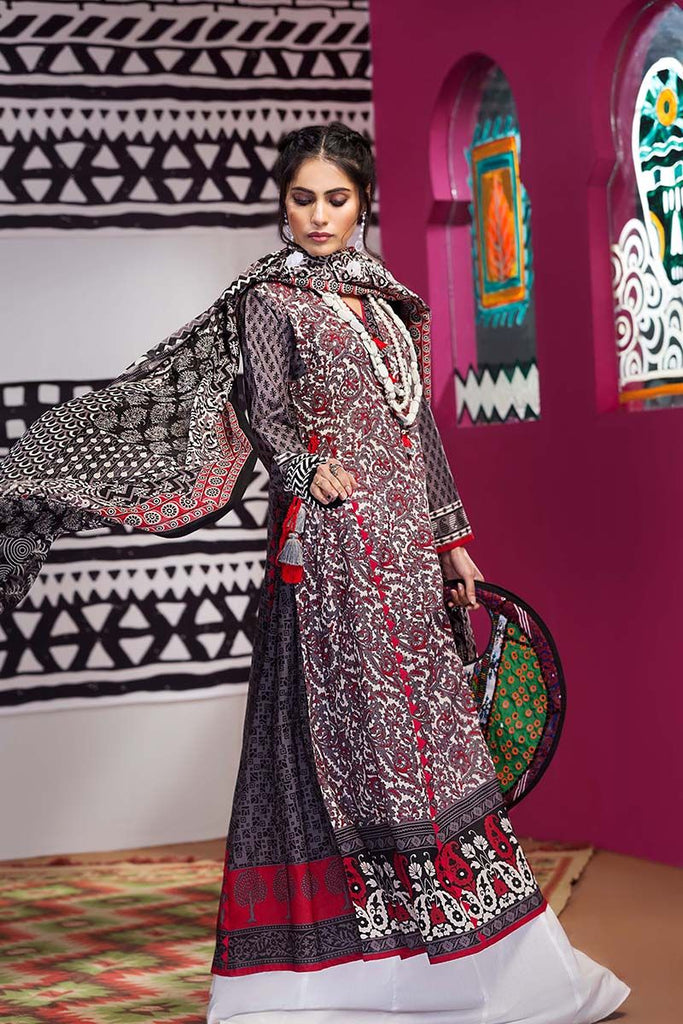 Gul Ahmed Summer Essential Collection 2018 – Grey 2 Pc Printed Lawn TL-107 A