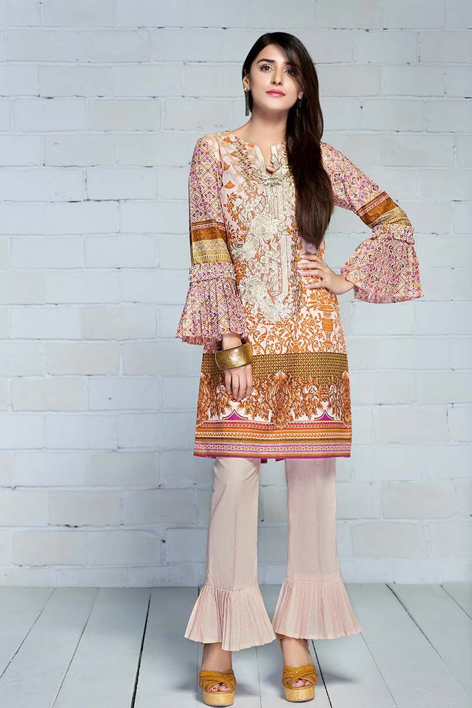 Gul Ahmed Summer Essential Collection 2018 – Tea Pink 2 Pc Embroidered Lawn TL-142