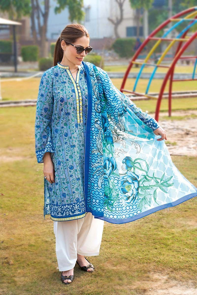 Gul Ahmed Summer Essential Collection 2018 – Aqua 2 Pc Printed Lawn TL-146 B