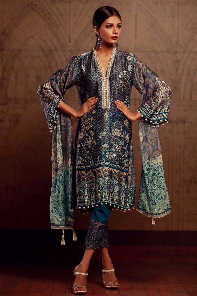 Khaadi Luxury Collection 2017 – Navy Blue V17501