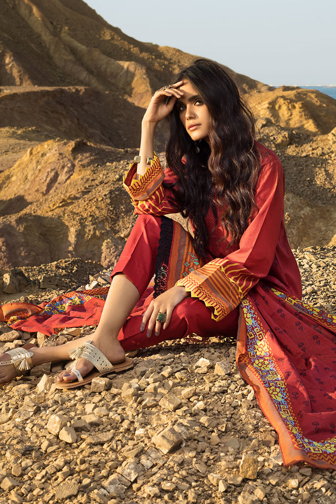 Gul Ahmed Roselene Collection 2021 – 3 PC Printed Lawn Suit CL-1125