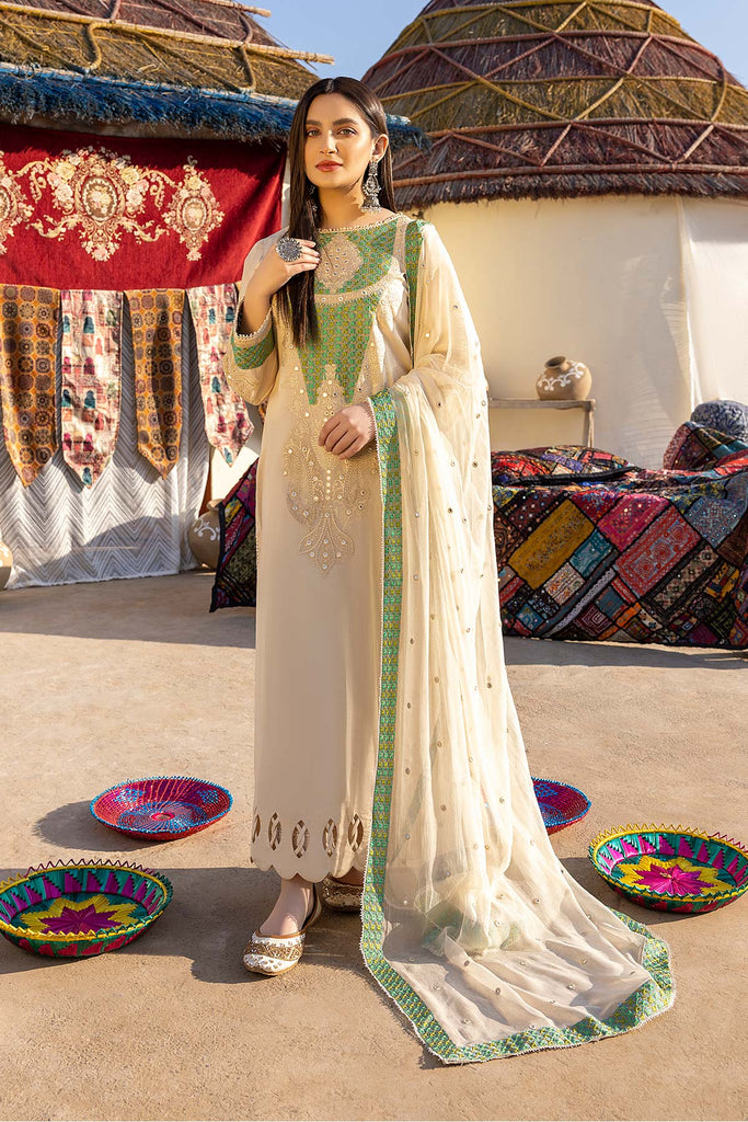 Charizma Reem – Premium Embroidered Lawn With Chiffon Dupatta RM23-04