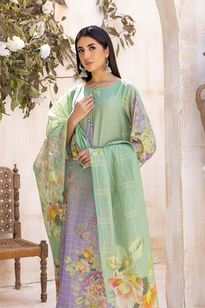 Charizma C-Prints – Printed Banarsi Suit With Banarsi Lawn Dupatta CP23-43