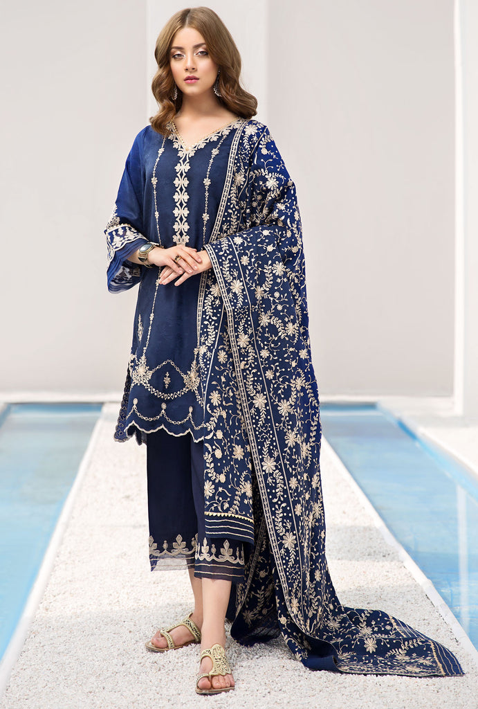 Noor by Saadia Asad Winter Collection 2019 – D5-Blue