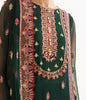 Zellbury Luxury Collection – Embroidered Shirt Shalwar Dupatta - Green - Chiffon Suit-0294 WULC23E30294