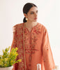 Zellbury Luxury Collection – Embroidered Shirt Shalwar Dupatta - Peach - Jacquard Suit-0296 WULC23E30296