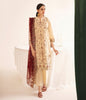 Zellbury Luxury Collection – Embroidered Shirt Shalwar Dupatta - Beige - Dobby Suit-0301 WULC23E30301