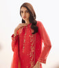 Zellbury Luxury Collection – Embroidered Shirt Shalwar Dupatta - Red - Organza Suit-0303 WULC23E30303