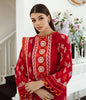 Zellbury Winter Collection – Embroidered Shirt Dupatta - Red - Khaddar Suit - 0667 - WUW23E20667