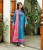 Zellbury Winter Collection  2023 – Embroidered Shirt Shalwar Dupatta - Blue - Khaddar Suit - 0703 - WUW23E30703