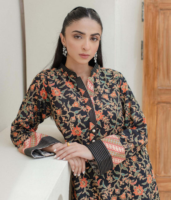 Zellbury Winter Collection  2023 – Shirt Shalwar - Black - Khaddar Suit - 0659 - WUW23X20659