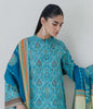 Zellbury Winter Collection  2023 – Shirt Shalwar Dupatta - Blue - Karandi Suit - 0749 - WUW23X30749