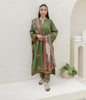 Zellbury Winter Collection  2023 – Embroidered Shirt Shalwar Dupatta - Green - Cambric Suit - 0698 - WUW23E30698