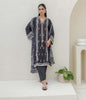 Zellbury Winter Collection  2023 – Embroidered Shirt Shalwar Dupatta - Grey - Slub Lawn Suit - 0700 - WUW23E30700