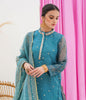 Zellbury Luxury Collection – Embroidered Shirt Shalwar Dupatta - Blue - Organza Suit WULC22E30361