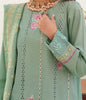 Zellbury Luxury Collection – Embroidered Shirt Shalwar Dupatta - Green - Lawn Suit WULC22E30353