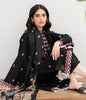 Zellbury Winter Collection  2023 – Embroidered Shirt Shalwar Shawl - Jade Black - Khaddar Suit - WUW22E30708