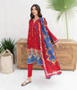 Zellbury Winter Collection  2023 – Shirt Shalwar Dupatta - Cardinal Red - Khaddar Suit - WUW22X30035