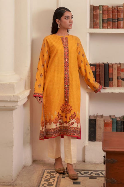 Zellbury Winter Collection  2023 – Shirt - Regal Yellow - Khaddar Suit - WUW22X10005